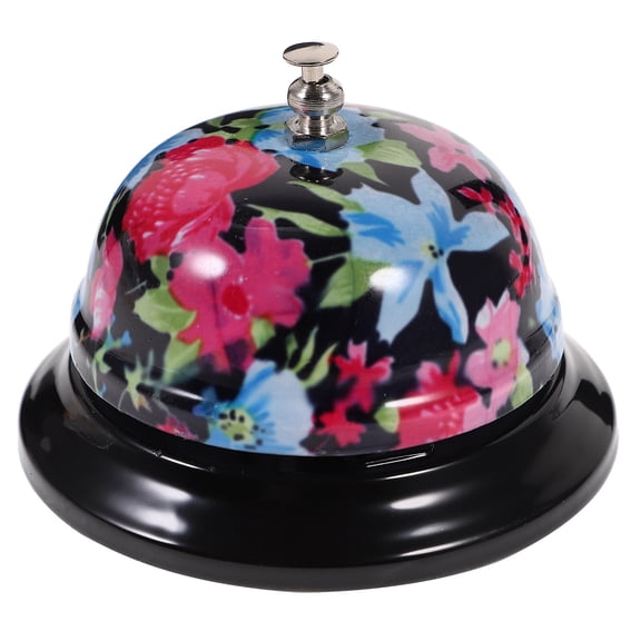 NUOLUX Bell Desk Service Reception Call Bell Bells Customermanual Restaurant Dinner Front Floral Printedbar Hand Pet Hotel