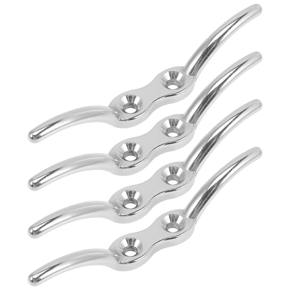 CATIEBYE 4Pcs Marine Rope Cleats for Boats and Flag Poles Sturdy 316 Stainless Steel