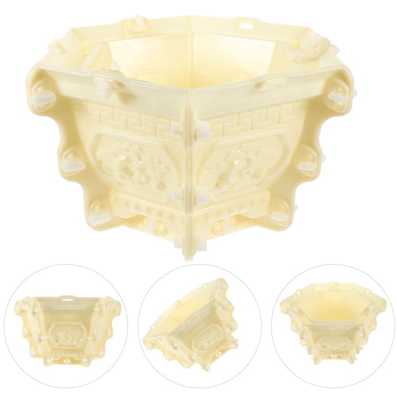 NUOLUX Planter Molds For Cement Beige Plastic 1Pack