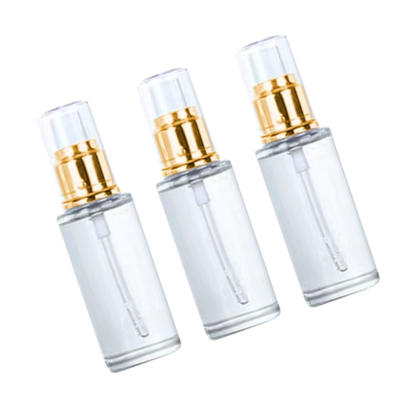 NUOLUX Travel Bottles Set - Refillable Mini Glass Spray Bottles with Pump, Empty Lotion Containers for Travel and Toiletries