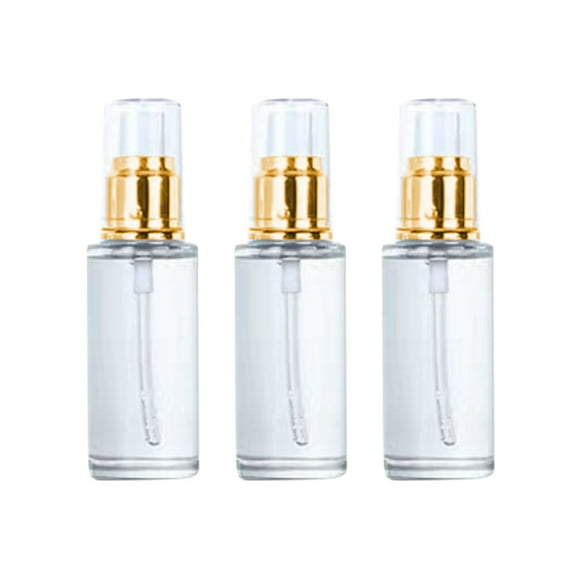 NUOLUX Travel Bottles Set - Empty Glass Spray Bottles with Pump, Refillable Mini Lotion and Containers