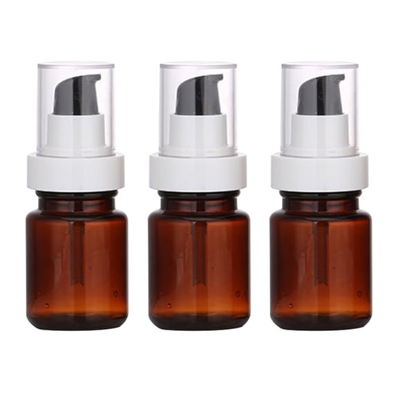 CATIEBYE Portable Plastic Pump Bottles Travel Storage Containers 3 Pack Leak-Proof Refillable