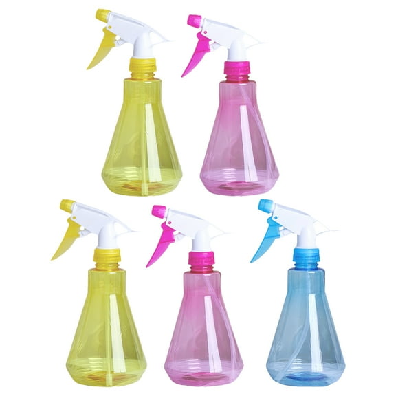 Tineasur 5Pcs Plastic Refillable Spray Bottles Lightweight Portable Home Cleaning Tool