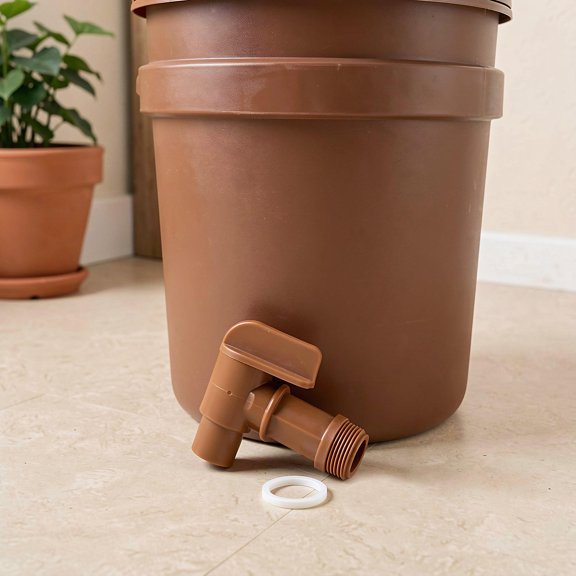 NUOLUX Bulkhead Fitting Plastic Spigot for Water Barrels Compatible with Garden Hose and Rainwater