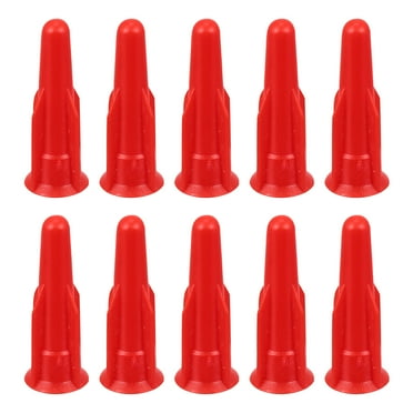 Tineasur 20Pcs Caulking Device Accessories Red Reusable Caulk Nozzles