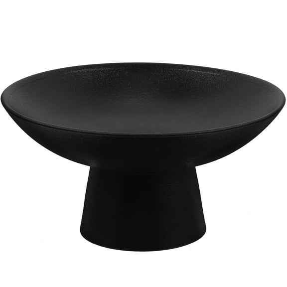 Tineasur Ceramic Pedestal Fruit Bowl Black Decorative Dish for Serving and Display Home Use