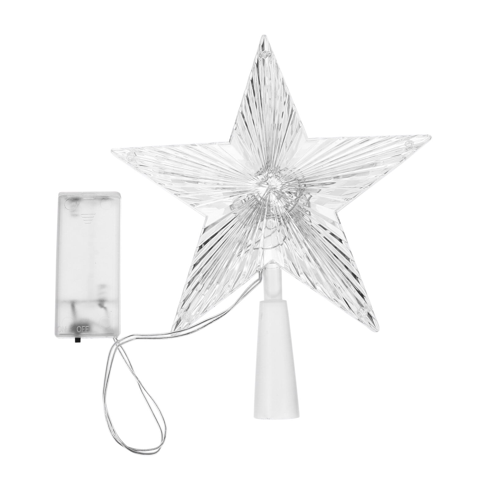 NUOLUX Christmas Five Pointed Star Tree Topper Battery Type Christmas