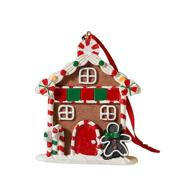 NUOLUX Christmas Resin Gingerbread Ornament Christmas Tree Hanging ...