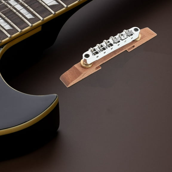 NUOLUX Classical Guitar Saddle Guitar Roller Bridge Wooden Durable Performance Electric Guitar 1Pcs 5.5x1.2x0.6in