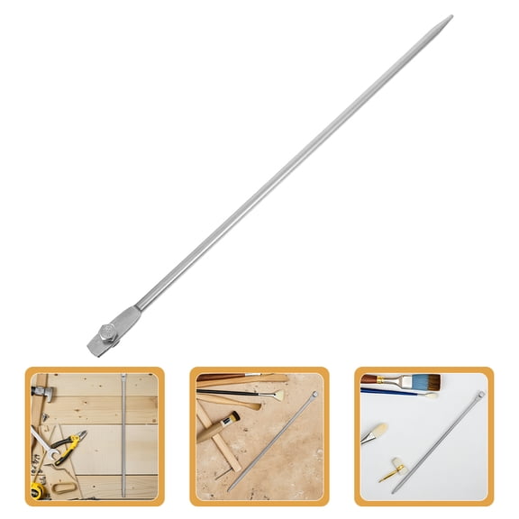 NUOLUX Cold Galvanized Grounding Stake Iron Silver 19.65 Inch Portable Ground Pin