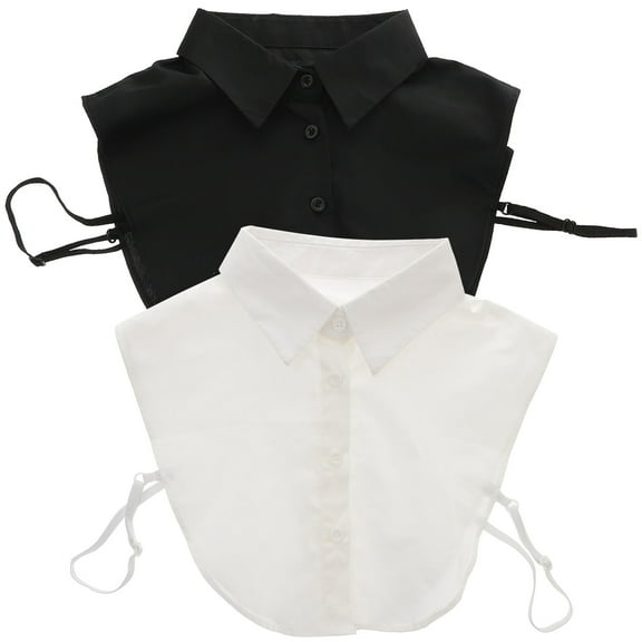 NUOLUX Collar Shirt Fake Faux False Collar Cotton Blouse Uniform Detachable Lady Half Dickey Turtleneck Dicky Neck Suitwomen
