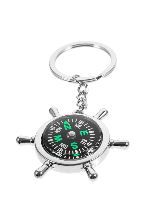 Compass Keychain 1Set Zinc Alloy for Men Women Outdoor Survival 9.5X5X5in