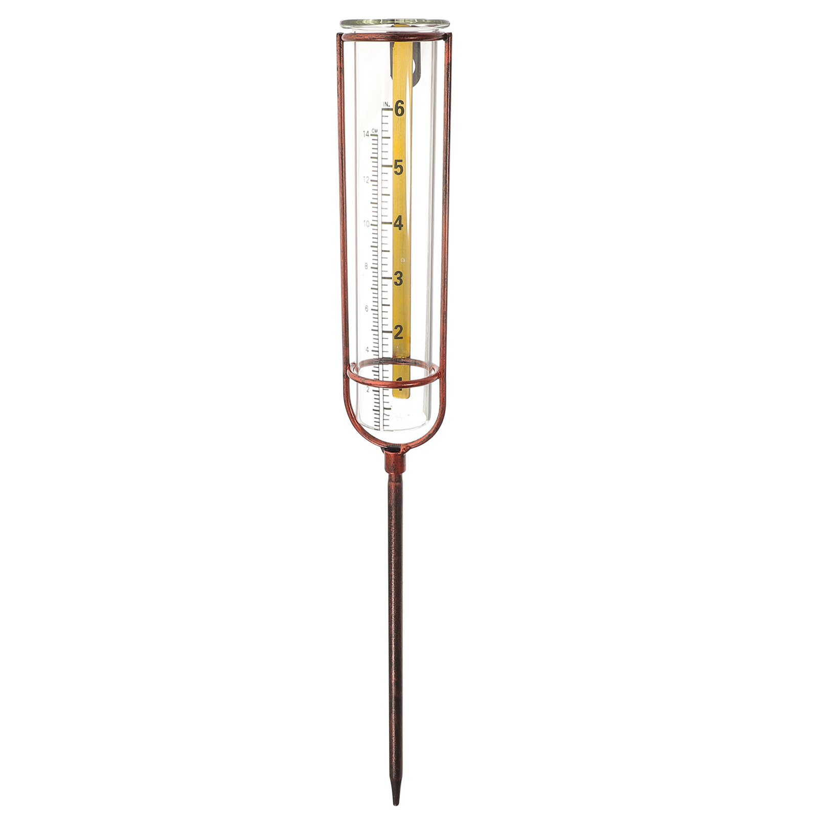 NUOLUX Convenient Rain Gauge Measuring Tool Garden Rain Gauge With Metal Stake Rain Gauge for