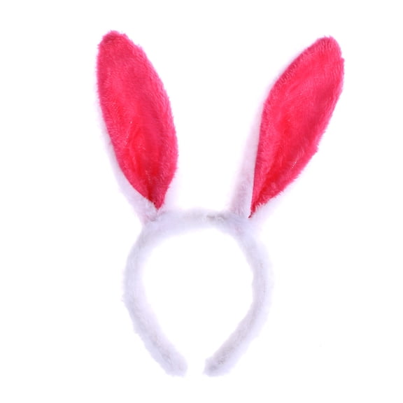 NUOLUX Rabbit Ears Headband White Plush for Decor Soft Comfortable Fashion