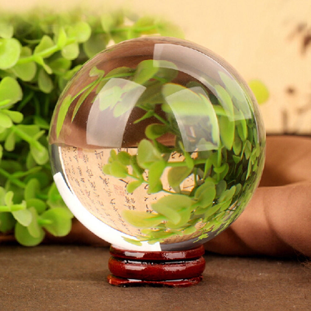 NUOLUX Crystal Ball Glass Sphere White Crystal Juggling Display Decor ...