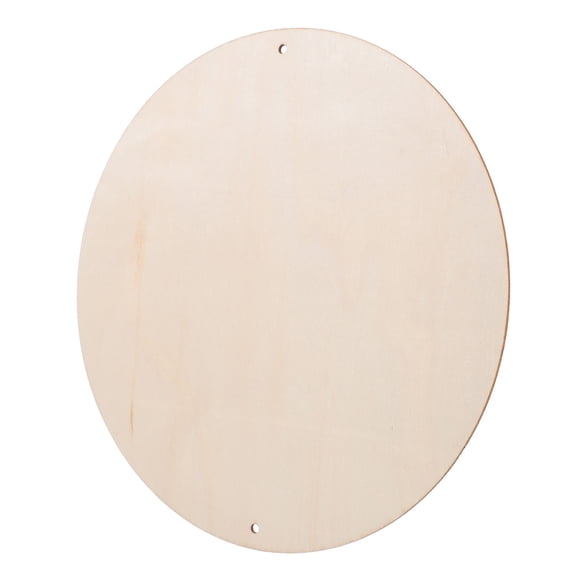 NUOLUX 11.8 Inch Round Wood Board with Smooth Flat , 1 Pack - Crafting and Cutting Board