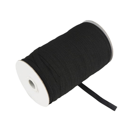 Tineasur Black Polyester Elastic Band Spool Cut-to-Length for Outdoor Activities 1 Piece Stretch Cord