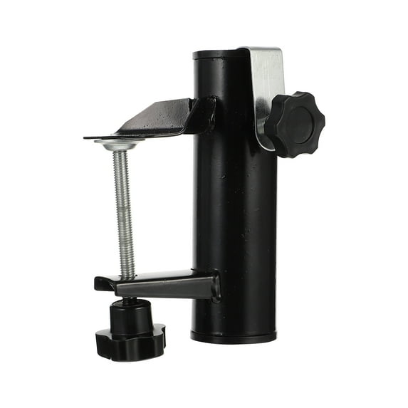 Tineasur Deck Umbrella Stand Black Clamp Fixing Bracket for Beach Balcony Outdoor Use
