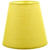 Tineasur Clip On Lamp Shade Cloth Yellow Home Users Bedroom 1Pcs