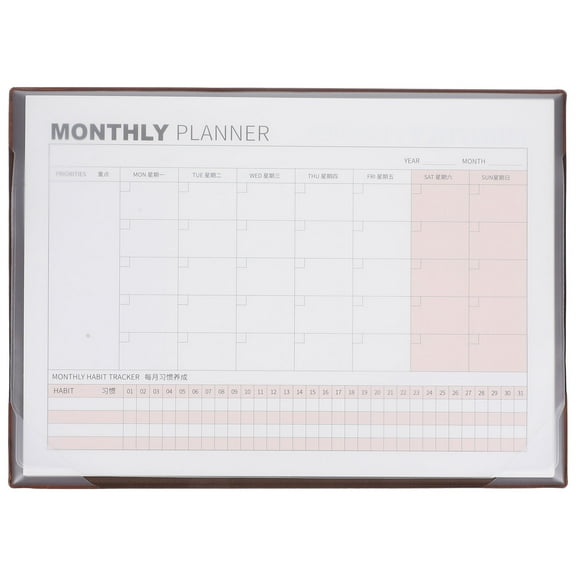 NUOLUX Monthly Desk Calendar Planner Notepad, Blank Sheet for Daily, Weekly, and Monthly Planning and Scheduling