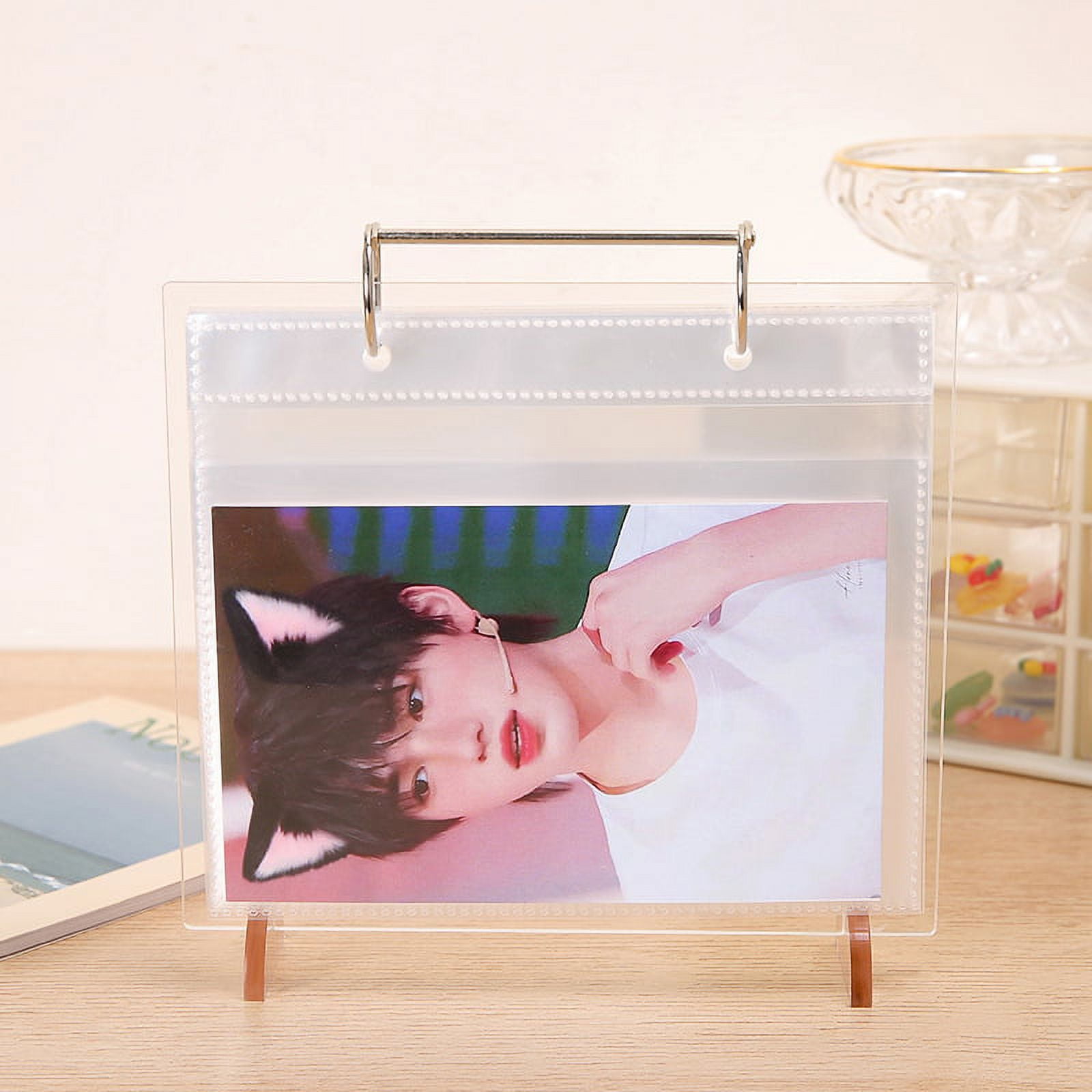 NUOLUX Desktop Photo Album Stand Reusable Menu Stand Tabletop Sign