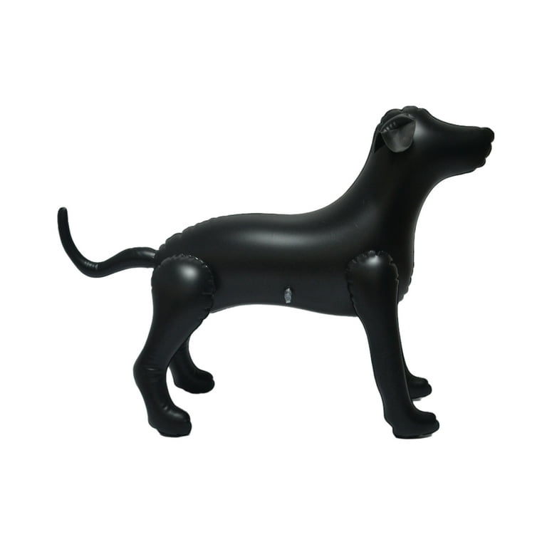Dog Mannequin, Black Fiberglass 19 1/2 x 8 1/2 x 14 1/4 (L x W