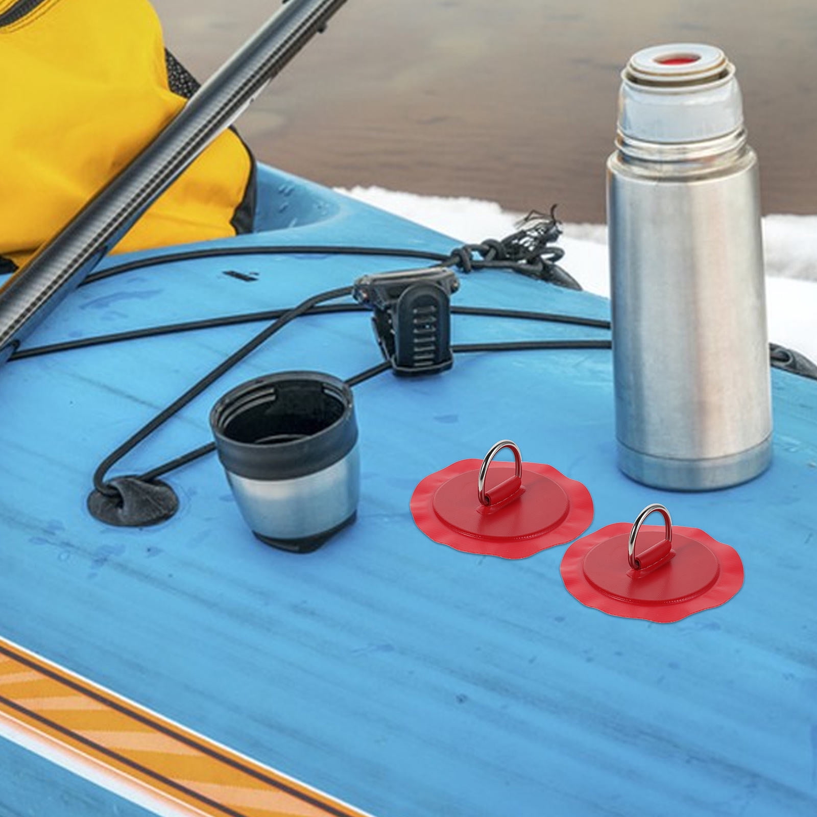 NUOLUX Durable Paddle Board D-Rings Red PVC and Stainless Steel for ...