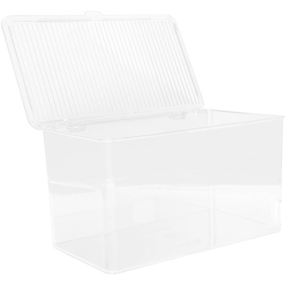 NUOLUX Transparent Pet Desktop Storage Box Clear Multi-Functional Organizer for Home and Office