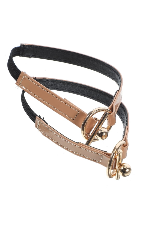 1Pair Khaki Fixing Heel Bands PU Material Replacement Shoe Straps for High Heels