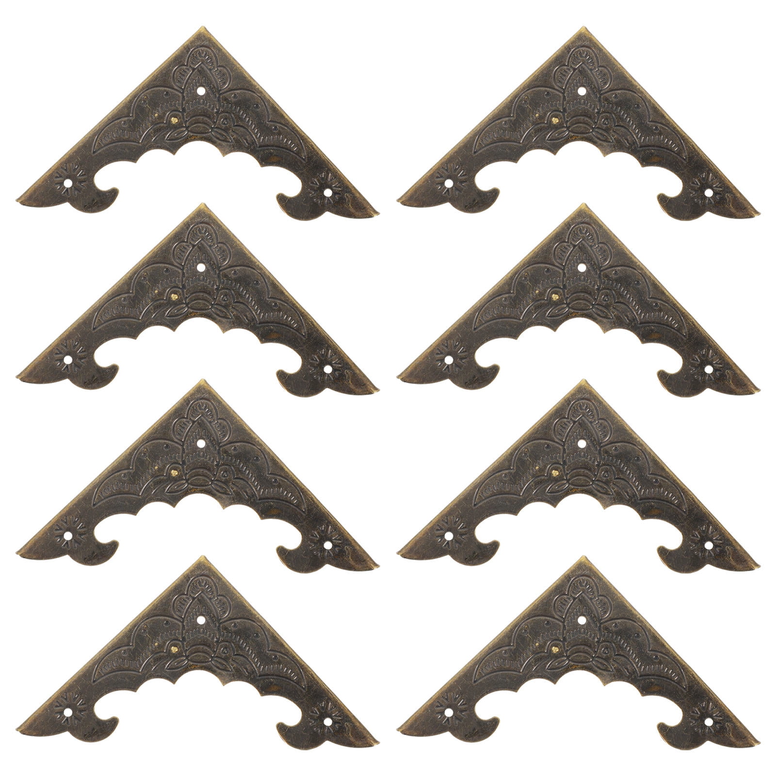 NUOLUX Elegant Light Brown Iron Corner Braces for Wooden Box, Versatile ...