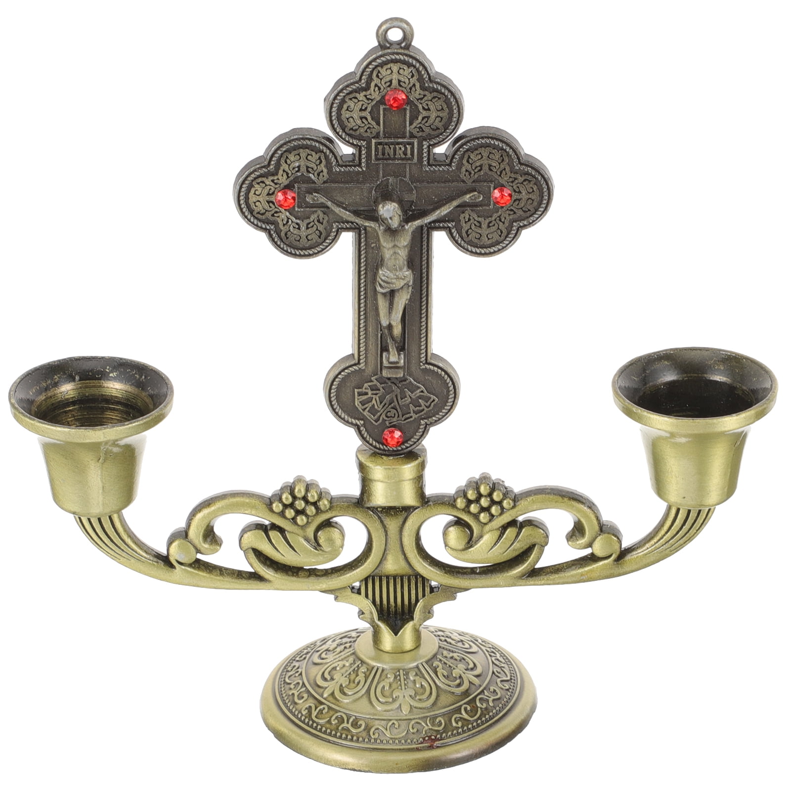 NUOLUX European Style Candlestick Sturdy Alloy Candle Holder Christian