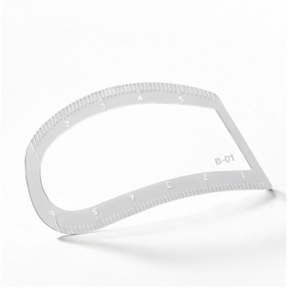 NUOLUX Eyebrow Mapping Tool Transparent Plastic Lightweight Design for Home Brow Shaping Practice