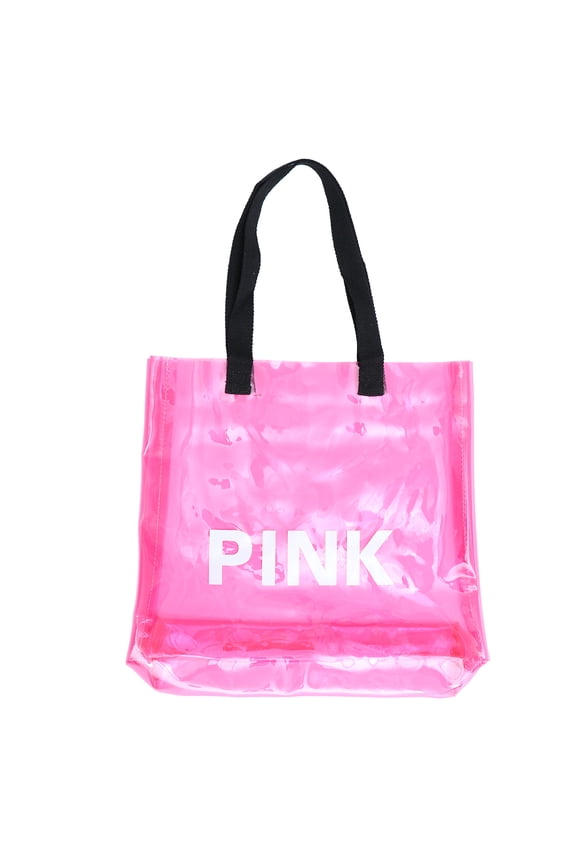 Fashion Clear Plastic Tote Bag Handbag Simple Large Capacity Sholder Bag Jelly Purse for Summer Swimming