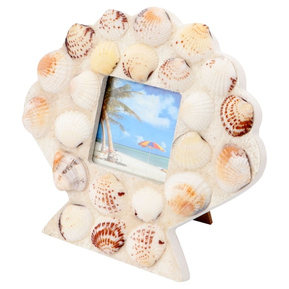 NUOLUX Stylish Shell Picture Frame Multi Seashell Border Home Display