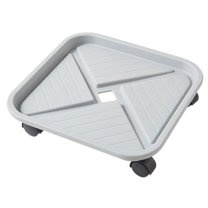 Removable Plant Stand with Wheels Square Plant Pot Saucer Heavy Duty Plant Dolly with Wheels Pot Roller Movable Indoor Tray