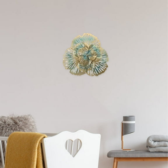 NUOLUX Flower Wall Art Decor Nordic Metal Triangle Shape For Home Entrance 36.00X33.00X2.00In 1Pack