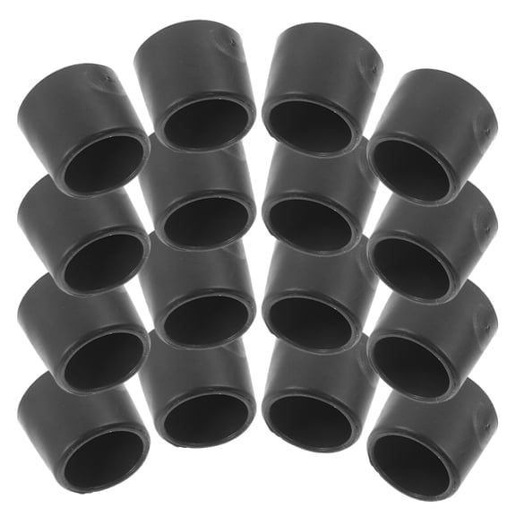 NUOLUX Foosball Pole Caps 16Pcs Round Black PVC for Safety Enclosure in Home Entertainment