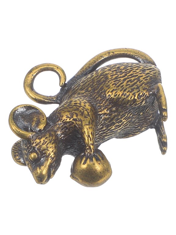 Brass Mouse Charm Coffee Copper for DIY Crafts and Decoration