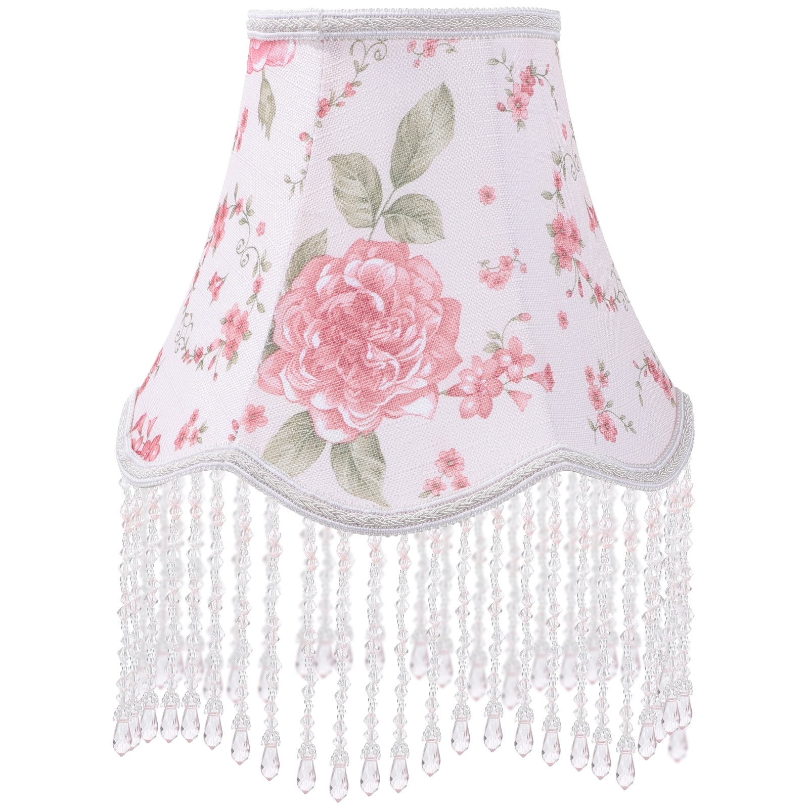 NUOLUX Fringe Lamp Shade Fabric Lamp Shade Vintage Lamp Shade Table