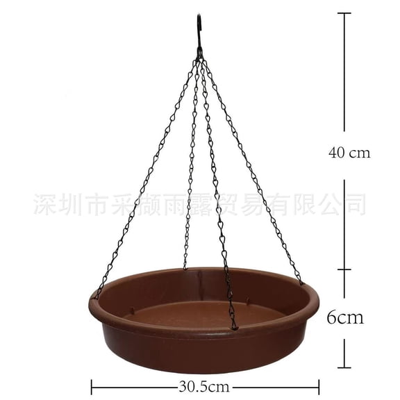 NUOLUX Garden Hanging Bird Bath Basin Hanging Bird Feeder Outdoor Hanging Bird Dispenser