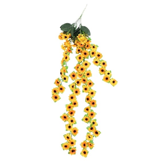 NUOLUX Garland Flower Sunflower Artificial Fake Vines Fall Faux Garlands Hanging Artificial Leaves