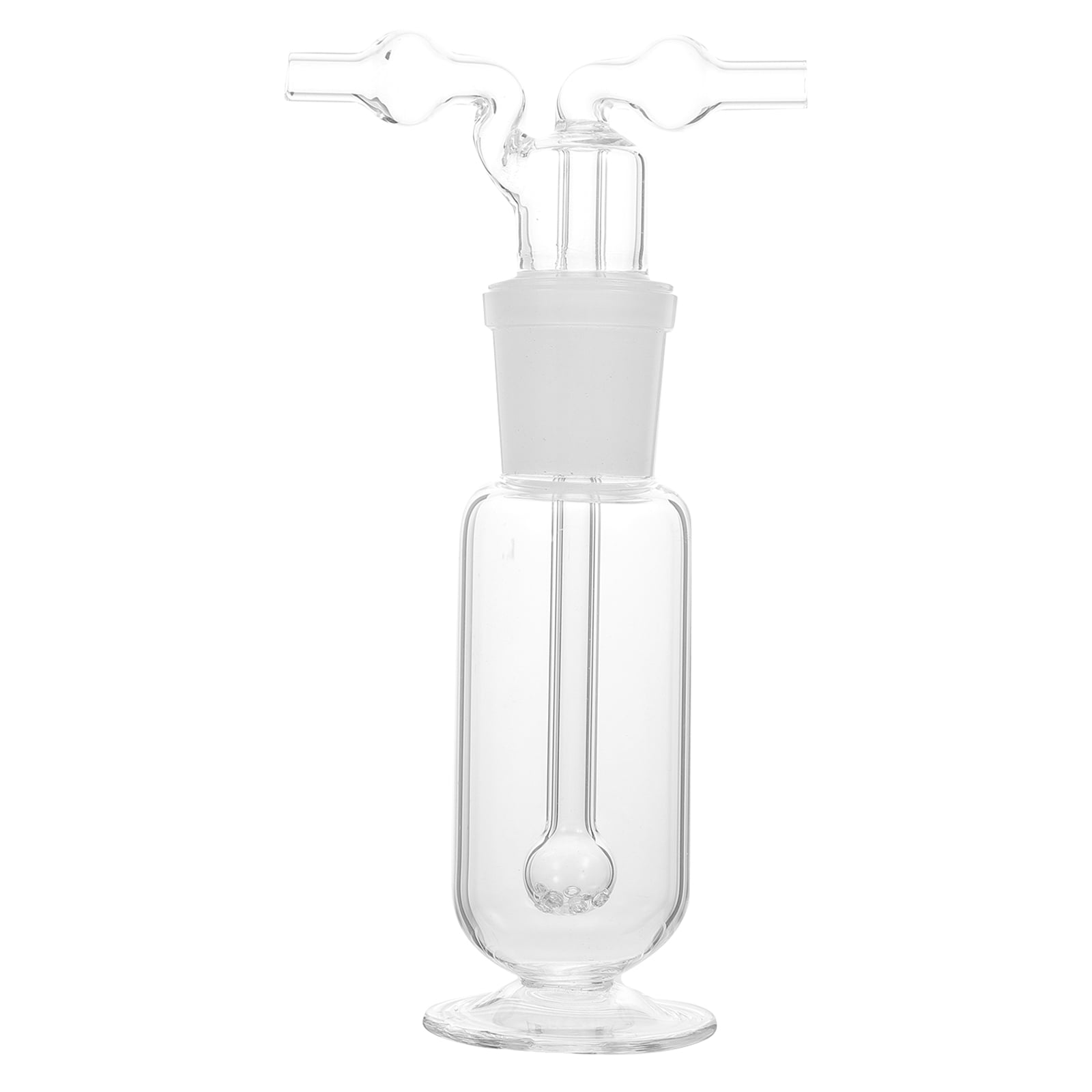 NUOLUX Gas Washing Bottle Two Bend Tubes Gas Wash Bottle Gas Bubbler