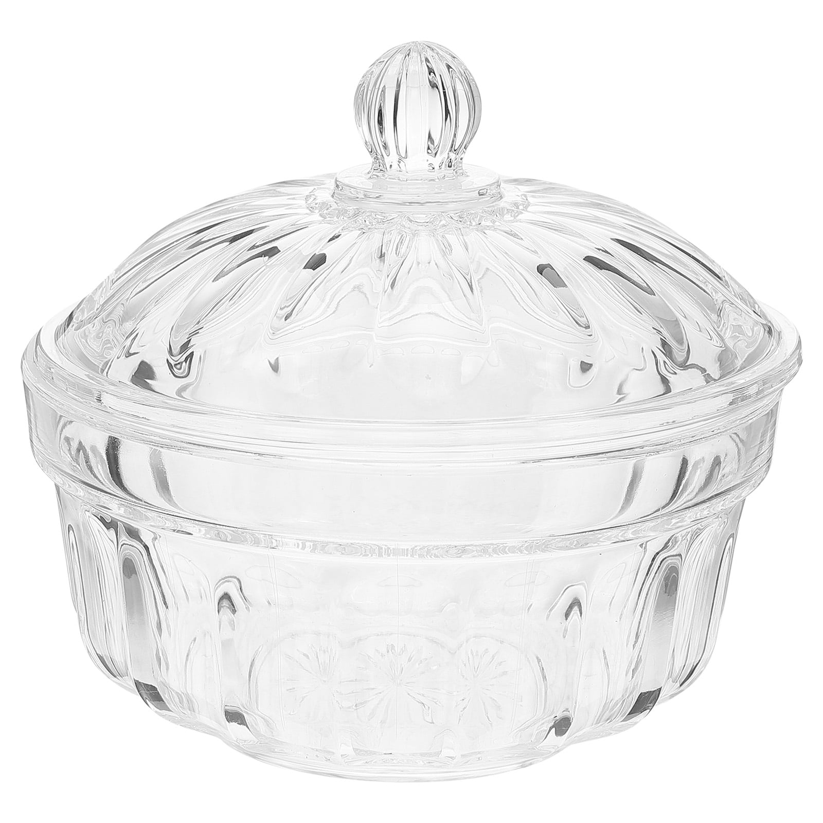 NUOLUX Glass Candy Crystal Jar Canister Bowl Jars Sugar Cookie