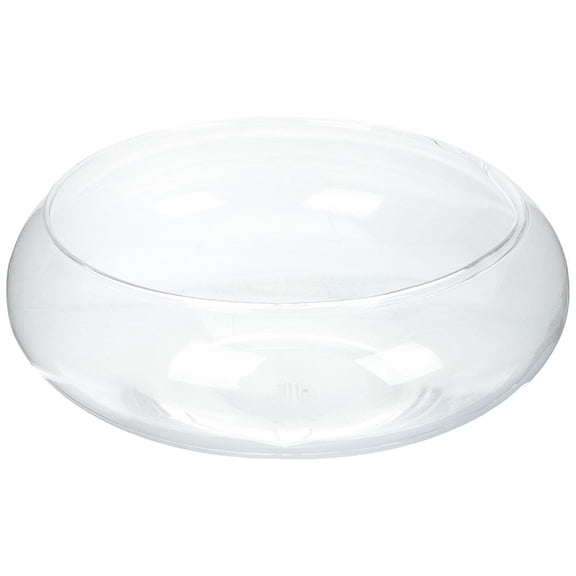 Tineasur Clear Glass Round Fish Bowl Planter for Home Office Decorative Use