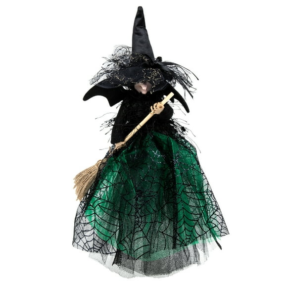NUOLUX Halloween Cartoon Witch Doll Decor Halloween Tree Topper Witch Doll Desktop Decor