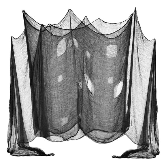 NUOLUX Halloween Cloth Gauze Creepy Spooky Fabric Black Cheesecloth Cover Decorative Giant