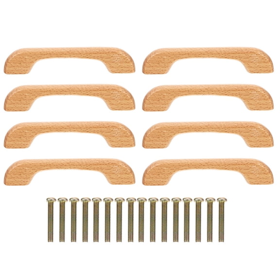 NUOLUX Handles Cabinet Pulls Wood Drawer Wooden Furniture Handle Doors Cupboard Cabinets Dresser Kitchen Knobs Unfinished