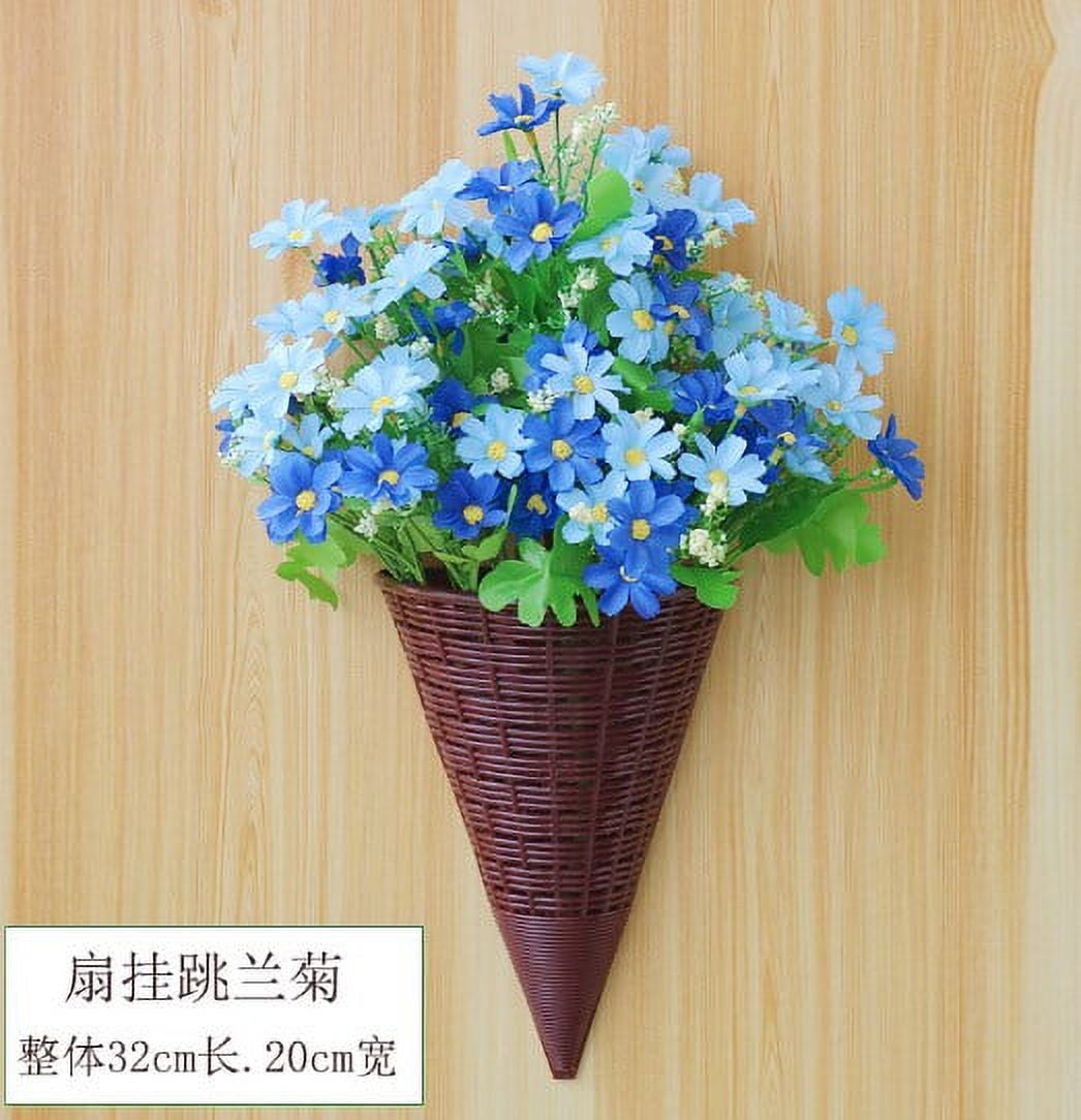 NUOLUX Hanging Delicate Flower Basket Door Artificial Flower Lifelike