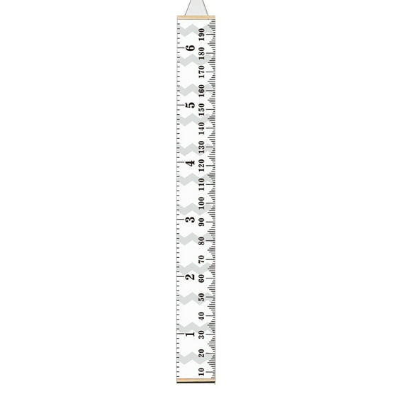 NUOLUX Hanging Height Measurement Ruler Height Growth Chart Room Wall Decoration for Kids(Light Grey)