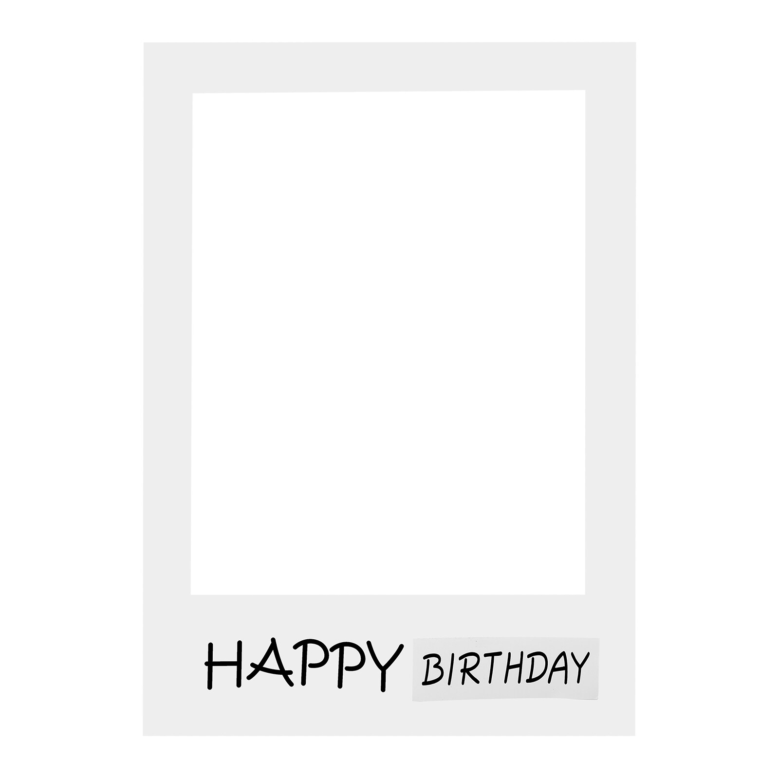 NUOLUX Happy Birthday DIY Paper Picture Frame Cutouts Photo Booth Props for Birthday Party